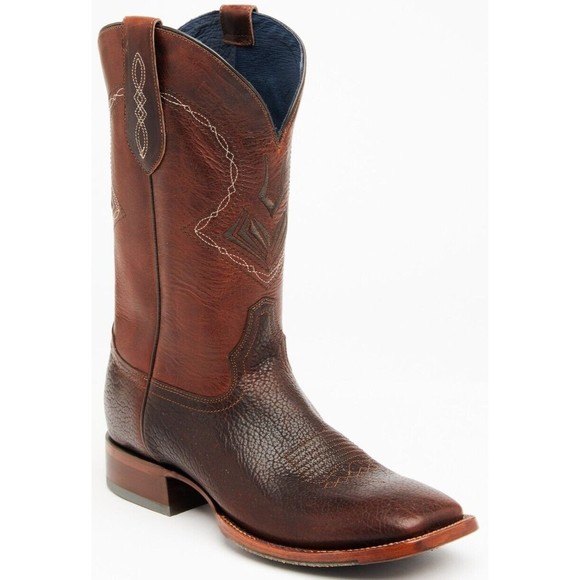 Cody James Brown Leather Square Toe Pull On Western Boots Men’s Size 12 D - Picture 8 of 14